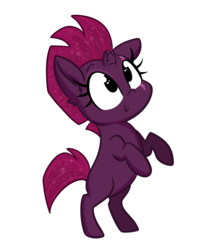 Size: 5000x6000 | Tagged: safe, artist:meowmavi, fizzlepop berrytwist, tempest shadow, pony, unicorn, g4, my little pony: the movie, absurd resolution, blank flank, broken horn, chibi, eye scar, female, filly, filly tempest shadow, horn, rearing, scar, scar on the wrong side, simple background, smiling, solo, transparent background, younger