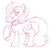 Size: 550x525 | Tagged: safe, artist:heart-of-stitches, oc, oc only, earth pony, pony, female, jewelry, mare, monochrome, necklace, pearl necklace, raised hoof, solo