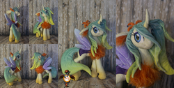 Size: 1992x1000 | Tagged: safe, artist:essorille, queen chrysalis, changedling, changeling, g4, irl, photo, plushie, purified chrysalis, solo