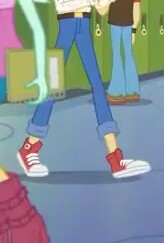 Size: 164x243 | Tagged: safe, screencap, lyra heartstrings, sandalwood, wiz kid, equestria girls, g4, my little pony equestria girls: better together, overpowered (equestria girls), background human, clothes, converse, cropped, legs, male, pants, pictures of legs, shoes, sneakers