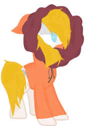 Size: 627x910 | Tagged: safe, artist:galacticdogz, pony, clothes, hoodie, kenny mccormick, ponified, simple background, solo, south park, transparent background