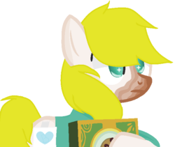 Size: 628x530 | Tagged: safe, artist:galacticdogz, pony, book, butters stotch, ponified, simple background, solo, south park, transparent background