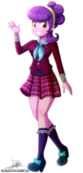 Size: 1004x2096 | Tagged: safe, artist:the-butch-x, suri polomare, equestria girls, g4, my little pony equestria girls: friendship games, background human, clothes, commission, crystal prep academy uniform, female, legs, plaid skirt, pleated skirt, school uniform, shoes, signature, simple background, skirt, socks, solo, transparent background