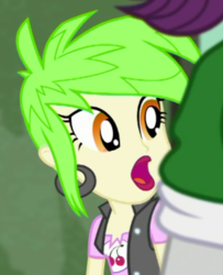 Size: 288x354 | Tagged: safe, screencap, cherry crash, a little birdie told me, equestria girls, equestria girls series, g4, cropped, cute, ear piercing, earring, female, jewelry, open mouth, piercing