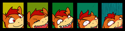 Size: 1600x400 | Tagged: safe, artist:darkdoomer, oc, oc only, oc:patachu, close-up, expressions, ms paint