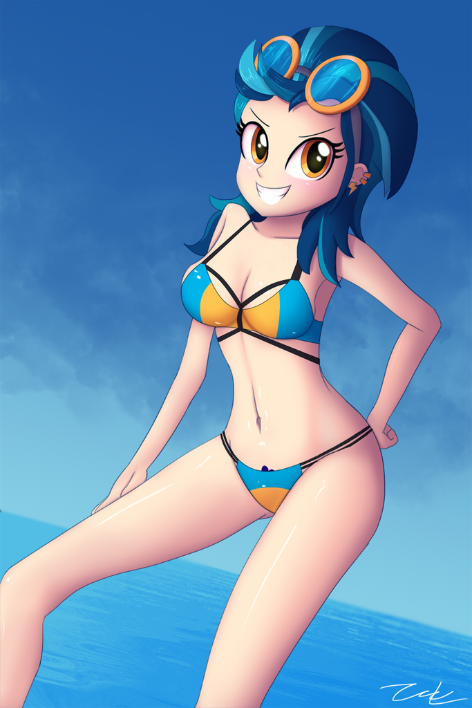 Suggestive Artist Zelc Face Indigo Zap Zelc Face S Swimsuits Equestria Girls