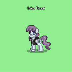 Size: 500x500 | Tagged: safe, inky rose, pegasus, pony, pony town, g4, goth, simple background, solo