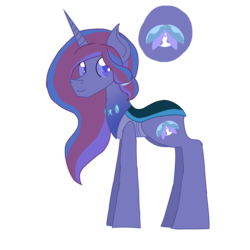 Size: 2000x2000 | Tagged: safe, artist:sing-to-the-clouds, oc, oc only, changepony, hybrid, pony, contest entry, female, high res, mare, next generation, offspring, parent:pharynx, parent:princess luna, parents:lunarynx, simple background, solo, transparent background