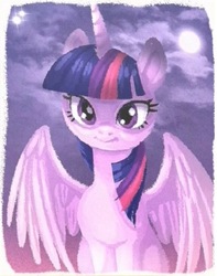 Size: 537x680 | Tagged: safe, edit, screencap, twilight sparkle, alicorn, pony, g4, what about discord?, cute, diabetes, female, grin, happy, mare, painting, purple smart, smiling, solo, spread wings, twiabetes, twilight sparkle (alicorn), wings