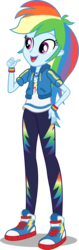 Size: 381x1200 | Tagged: safe, artist:seahawk270, rainbow dash, a fine line, equestria girls, g4, my little pony equestria girls: better together, clothes, converse, female, geode of super speed, magical geodes, multicolored hair, shoes, simple background, smiling, solo, transparent background, vector