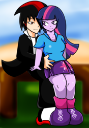 Size: 1168x1668 | Tagged: safe, artist:soul-yagami64, twilight sparkle, human, equestria girls, g4, crossover, crossover shipping, humanized, male, shadow the hedgehog, shadtwi, shipping, sonic the hedgehog, sonic the hedgehog (series)