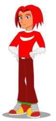 Size: 1800x3879 | Tagged: safe, artist:trungtranhaitrung, equestria girls, g4, crossover, equestria girls-ified, knuckles the echidna, male, simple background, solo, sonic the hedgehog (series), transparent background