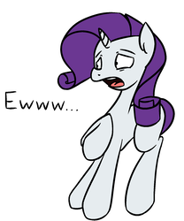 Size: 1301x1560 | Tagged: safe, artist:psicarii, rarity, pony, g4, disgusted, female, simple background, solo, white background