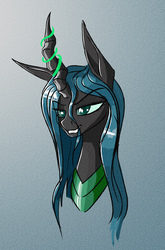 Size: 1560x2358 | Tagged: dead source, safe, artist:akweer, queen chrysalis, changeling, changeling queen, g4, female, solo