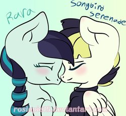 Size: 1024x944 | Tagged: safe, artist:rosiepie15, coloratura, songbird serenade, g4, my little pony: the movie, colorenade, female, lesbian, shipping