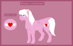 Size: 3128x2004 | Tagged: safe, artist:shadeila, oc, oc only, oc:rosey loveheart, pegasus, pony, female, high res, mare, reference sheet, solo