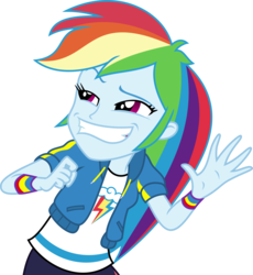 Size: 3000x3265 | Tagged: safe, artist:aqua-pony, rainbow dash, equestria girls, g4, my little pony equestria girls: better together, overpowered (equestria girls), clothes, faic, female, high res, pants, rainbow dash is best facemaker, simple background, solo, transparent background, vector, wristband