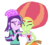 Size: 1037x937 | Tagged: safe, artist:101xsplattyx101, artist:ktd1993, starlight glimmer, tree hugger, equestria girls, equestria girls specials, g4, my little pony equestria girls: mirror magic, afro, base used, crack shipping, equestria girls-ified, female, lesbian, shipping, starhugger