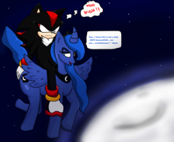 Size: 1516x1236 | Tagged: safe, artist:soul-yagami64, princess luna, g4, crossover, crossover shipping, male, shadow the hedgehog, shipping, sonic the hedgehog, sonic the hedgehog (series)