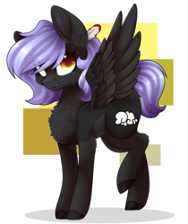 Size: 819x976 | Tagged: safe, artist:ohhoneybee, artist:twinkepaint, oc, oc only, oc:cloudy night, pegasus, pony, collaboration, female, mare, open collaboration, raised leg, solo