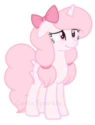 Size: 832x1088 | Tagged: safe, artist:cutiesparkle, oc, oc only, oc:pinkster, pony, unicorn, bow, female, hair bow, mare, solo