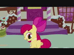 Size: 480x360 | Tagged: safe, edit, screencap, apple bloom, call of the cutie, g4, season 1, animated, chasing own tail, dead or alive (band), female, filly, music, solo, sound, spinning, tail, webm, you spin me right round, youtube link
