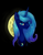 Size: 1973x2500 | Tagged: safe, artist:dragonataxia, princess luna, alicorn, pony, g4, bust, dark background, ear fluff, female, moon, portrait, s1 luna, simple background, smiling, solo