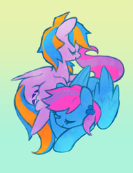 Size: 1830x2365 | Tagged: safe, artist:dawnfire, oc, oc only, pegasus, pony, eyes closed, female, mare, sleeping, smiling