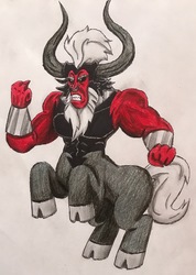 Size: 2057x2885 | Tagged: safe, artist:bozzerkazooers, lord tirek, g4, high res, male, solo, traditional art