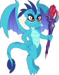 Size: 2362x3000 | Tagged: safe, artist:doctor-g, princess ember, dragon, g4, bloodstone scepter, cute, dragon lord ember, female, high res, simple background, solo, transparent background