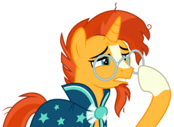 Size: 4209x3075 | Tagged: safe, artist:sketchmcreations, sunburst, g4, shadow play, raised hoof, simple background, squint, transparent background, vector