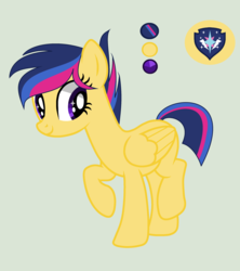 Size: 2569x2889 | Tagged: safe, artist:lominicinfinity, oc, oc only, oc:nighty sentry, pegasus, pony, female, high res, mare, offspring, parent:flash sentry, parent:twilight sparkle, parents:flashlight, simple background, solo