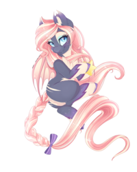 Size: 1024x1280 | Tagged: safe, artist:pvrii, oc, oc only, oc:stellar whim, bat pony, pony, bat pony oc, blushing, female, looking at you, mare, simple background, smiling, solo, transparent background