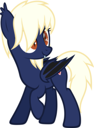 Size: 1138x1550 | Tagged: safe, artist:zacatron94, oc, oc only, oc:ivory heart, bat pony, pony, female, mare, simple background, solo, transparent background, vector