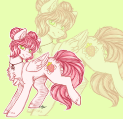 Size: 900x863 | Tagged: safe, artist:gela98, oc, oc only, pegasus, pony, cute, female, full body, pink, solo, zoom layer