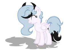 Size: 1424x1076 | Tagged: safe, artist:101xsplattyx101, oc, oc only, oc:liquid ink, pegasus, pony, eyes closed, female, mare, simple background, solo, transparent background