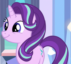 Size: 520x468 | Tagged: safe, screencap, starlight glimmer, pony, unicorn, g4, the times they are a changeling, cropped, cute, female, glimmerbetes, mare, smiling, solo