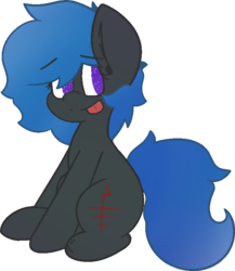 Size: 647x747 | Tagged: safe, artist:moonydusk, oc, oc only, oc:aqua light, female, missing limb, simple background, tongue out, transparent background