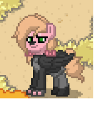 Size: 257x294 | Tagged: safe, oc, oc only, oc:basilisk, fox, pony, pony town, clothes, fingerless gloves, furry, gloves, screenshots