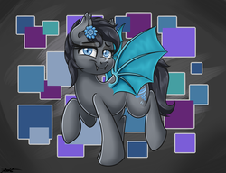 Size: 3000x2300 | Tagged: safe, artist:blues4th, oc, oc only, oc:seachell, bat pony, high res, pose, solo, standing, wings