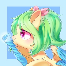 Size: 1500x1500 | Tagged: safe, artist:leafywind, oc, oc only, oc:magic gloss, pegasus, pony, abstract background, female, mare, solo