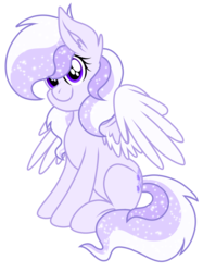 Size: 2048x2732 | Tagged: safe, artist:prismaticstars, oc, oc only, oc:starstorm slumber, pegasus, pony, 2018 community collab, derpibooru community collaboration, cute, female, happy, high res, looking at you, mare, simple background, sitting, smiling, solo, spread wings, transparent background, wings
