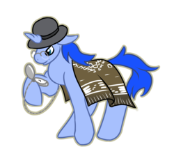 Size: 1400x1200 | Tagged: safe, artist:tartsarts, oc, oc only, oc:mythic, pony, unicorn, clothes, commission, hat, male, solo, watch