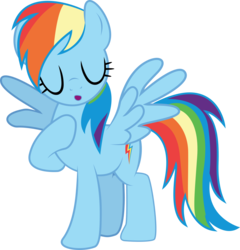 Size: 995x1037 | Tagged: safe, artist:ponkus, rainbow dash, pegasus, pony, boast busters, g4, :o, eyes closed, female, mare, open mouth, simple background, solo, transparent background, vector