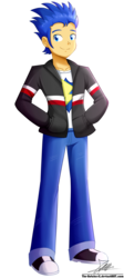 Size: 1004x2236 | Tagged: safe, artist:the-butch-x, flash sentry, equestria girls, g4, clothes, hand in pocket, jacket, male, pants, shirt, simple background, smiling, solo, transparent background