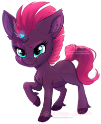 Size: 800x985 | Tagged: safe, artist:stepandy, tempest shadow, pony, unicorn, g4, my little pony: the movie, broken horn, cloven hooves, cute, female, horn, mare, simple background, solo, tempestbetes, transparent background, watermark