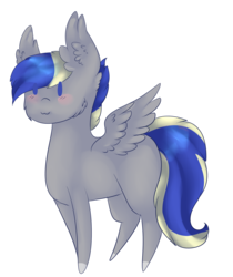 Size: 1335x1591 | Tagged: safe, artist:angelic-shield, derpibooru exclusive, oc, oc only, oc:silver star, pegasus, pony, chibi, gift art, simple background, small, smol, smolpone, solo, transparent background