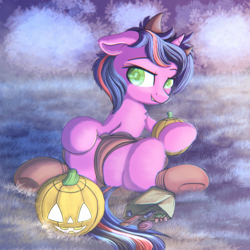 Size: 1526x1527 | Tagged: safe, artist:anonbelle, oc, oc only, oc:aurora wave, pony, clothes, commission, female, halloween, halloween costume, holiday, mare