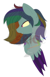 Size: 399x613 | Tagged: safe, artist:superrosey16, oc, oc only, oc:whirlwind, pegasus, pony, bust, female, mare, portrait, simple background, solo, transparent background