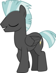 Size: 2572x3380 | Tagged: safe, artist:frownfactory, thunderlane, pegasus, pony, g4, marks and recreation, .svg available, eyes closed, high res, male, simple background, solo, stallion, svg, transparent background, vector, wings